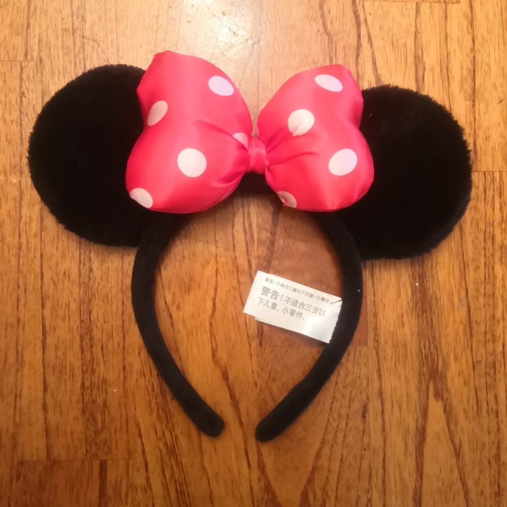 Disney Parks Plush Minnie Mouse Bow Ears